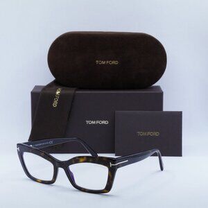 Final Price! Tom Ford FT5766-B 052 Dark Havana Eyeglasses